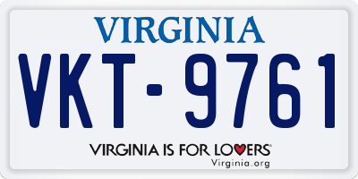 VA license plate VKT9761