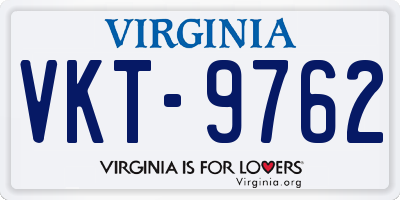 VA license plate VKT9762