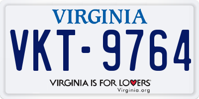 VA license plate VKT9764