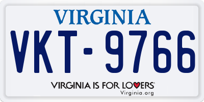 VA license plate VKT9766