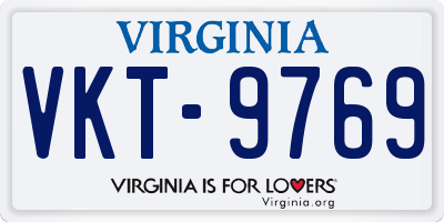 VA license plate VKT9769