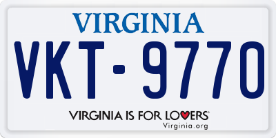 VA license plate VKT9770