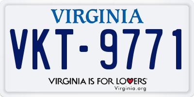 VA license plate VKT9771