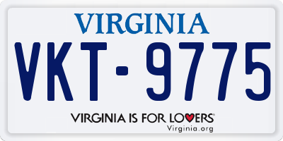 VA license plate VKT9775