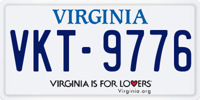 VA license plate VKT9776