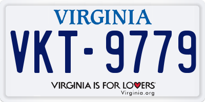 VA license plate VKT9779