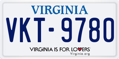 VA license plate VKT9780