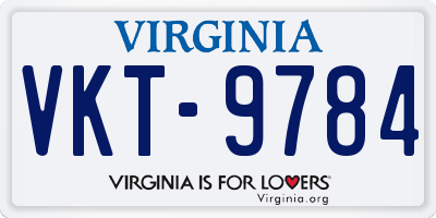 VA license plate VKT9784