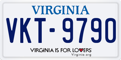 VA license plate VKT9790