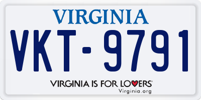 VA license plate VKT9791
