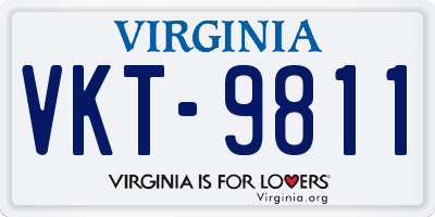 VA license plate VKT9811