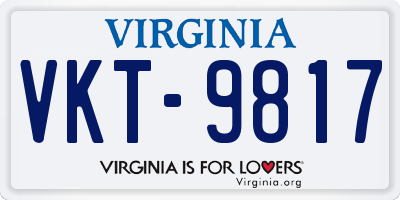 VA license plate VKT9817