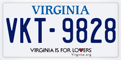 VA license plate VKT9828