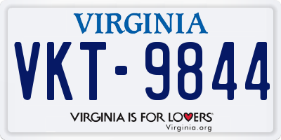 VA license plate VKT9844