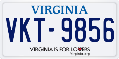 VA license plate VKT9856