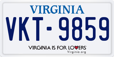 VA license plate VKT9859