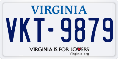 VA license plate VKT9879