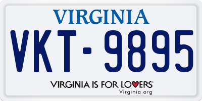 VA license plate VKT9895