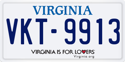 VA license plate VKT9913