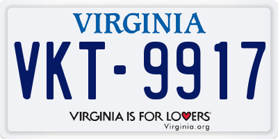 VA license plate VKT9917