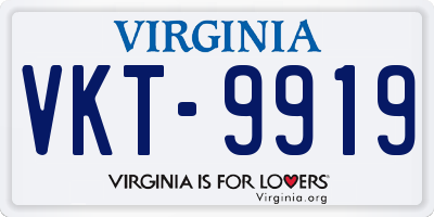 VA license plate VKT9919