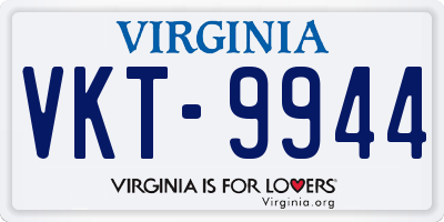 VA license plate VKT9944