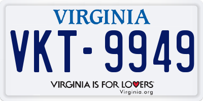 VA license plate VKT9949