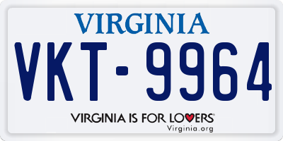 VA license plate VKT9964