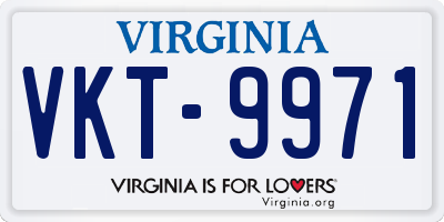 VA license plate VKT9971
