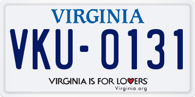 VA license plate VKU0131