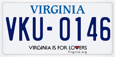 VA license plate VKU0146