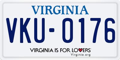 VA license plate VKU0176