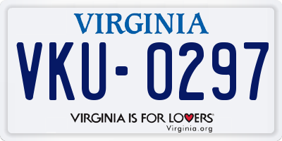 VA license plate VKU0297