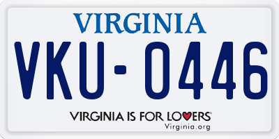 VA license plate VKU0446