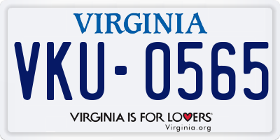 VA license plate VKU0565