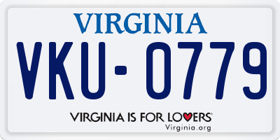 VA license plate VKU0779