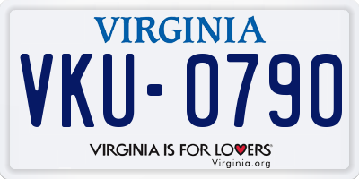 VA license plate VKU0790