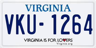 VA license plate VKU1264