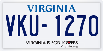 VA license plate VKU1270