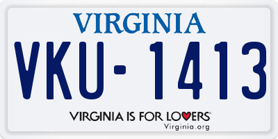VA license plate VKU1413