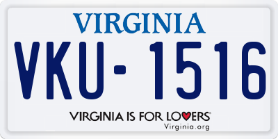 VA license plate VKU1516