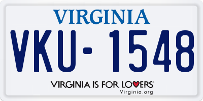 VA license plate VKU1548