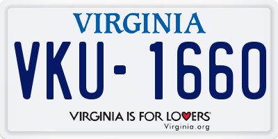 VA license plate VKU1660
