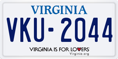VA license plate VKU2044