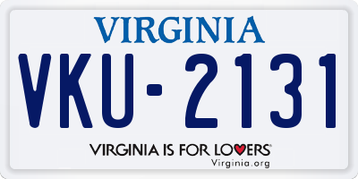 VA license plate VKU2131