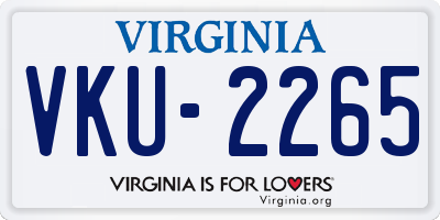 VA license plate VKU2265