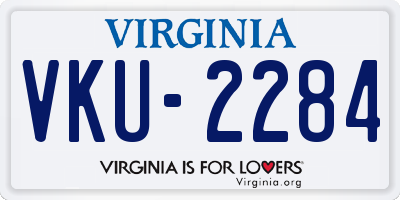 VA license plate VKU2284