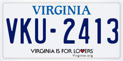 VA license plate VKU2413