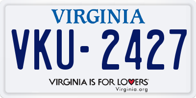VA license plate VKU2427