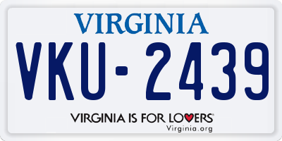VA license plate VKU2439